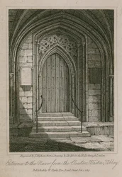 Entrée de la nef depuis les cloîtres, Abbaye de Westminster, Londres
