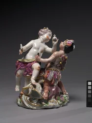 Europe et Amérique, fabriqué par Chelsea Porcelain Factory, c.1760
