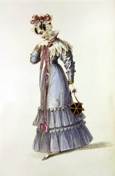 Robe de soirée, planche de mode de Ackermann