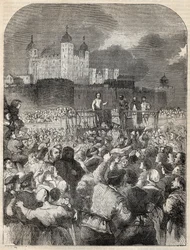 Exécution du Duc de Northumberland sur Tower Hill - 1553 (John Dudley)