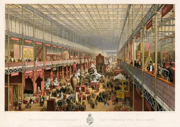 Département Étranger, Vue vers le Transept, Grande Exposition, 1851
