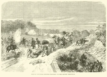 Les Français capturant des wagons de provisions prussiens avant Thionville, septembre 1870