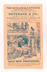 Couverture du catalogue Oetzmann & Co., vers 1885-90