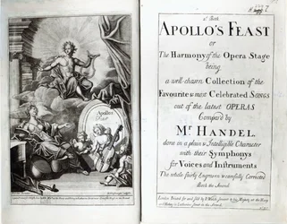 Frontispice pour Apollos Feast, vers 1734