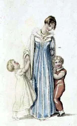 Robe de soirée, planche de mode de l