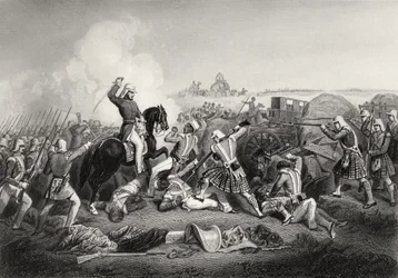 Attaque du général Havelock sur Nana Sahib à Futtypore en 1857, de 