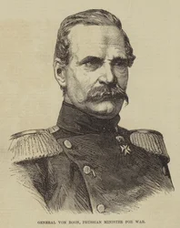Général von Roon, ministre prussien de la guerre (gravure)