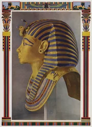 Masque funéraire en or de Toutankhamon, découvert dans la tombe du pharaon par Howard Carter en 1922