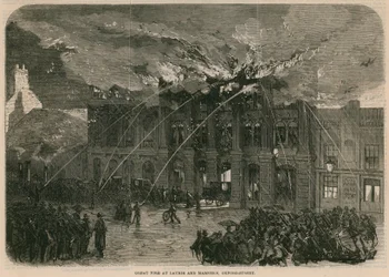 Grand incendie chez Laurie et Marner, Oxford Street, Londres