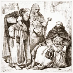 Groupe de frères mendiants, illustration de L