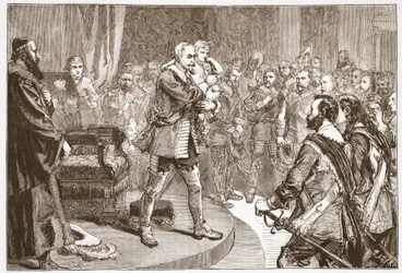 Gustave-Adolphe prenant congé des États, illustration de L