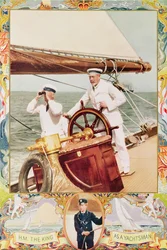 S.M. le Roi en tant que navigateur (lithographie couleur)