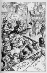 Henri IV - Illustration dans "Œuvres complètes de William Shakespeare" 1866 - Les illustrations et la forme générale de cette édition sont empruntées au Shakespeare illustré de Cassell, publié à Londres