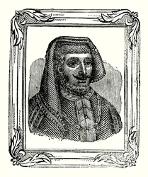 Henri IV est né en 1366, couronné en 1399, et mort en 1413 (gravure)