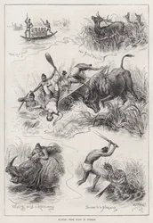 Chasse en bateau en Birmanie