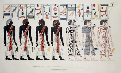 Illustration des Tombes des Rois à Thèbes, découvertes par G. Belzoni, gravure publiée en 1820