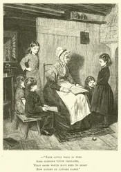 Enfants apprenants (gravure)