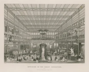 Intérieur de la Grande Exposition, 1851, Département Américain (Extrémité Est)