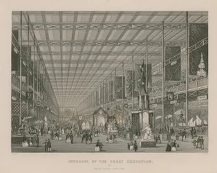 Intérieur de la Grande Exposition, 1851, depuis le Transept regardant vers l