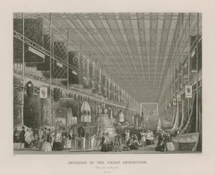 Intérieur de la Grande Exposition, 1851, extrémité ouest regardant vers l