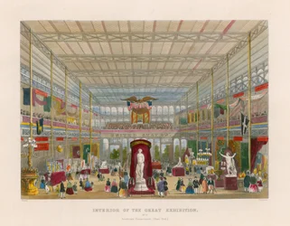 Intérieur de la Grande Exposition, Département américain (extrémité est)