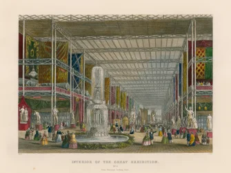 Intérieur de la Grande Exposition, du transept regardant vers l