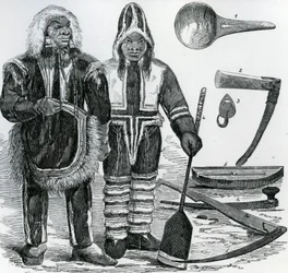 Couple inuit (gravure)