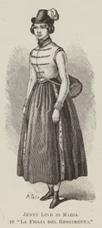 Jenny Lind en Maria, dans "La Figlia del Reggimento" (gravure)
