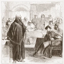 Jérôme parlant à son procès, illustration de L