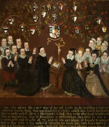 John et Mary Towneley et famille, 1601