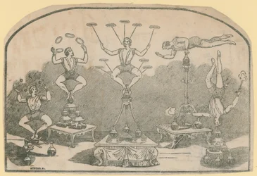 Numéro de jonglage au cirque
