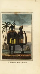 Homme et femme Khoikhoi, Afrique du Sud