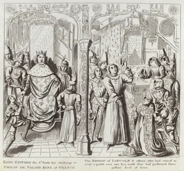 Le roi Édouard III envoie son défi à Philippe de Valois, roi de France, l