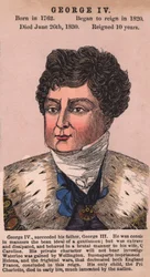 Roi George IV (gravure en couleur)