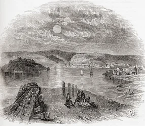 Kinsale, comté de Cork, Irlande au 19e siècle, de Old England: A Pictorial Museum, pub. 1847