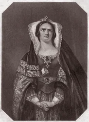 Lady Macbeth (Macbeth) dans - « Galerie des femmes de Shakespeare, collection de quarante-cinq portraits sérieux par les premiers artistes de Londres, enrichie de notices critiques et littéraires » vers 1838 - de « Galerie des femmes de Shakespeare »