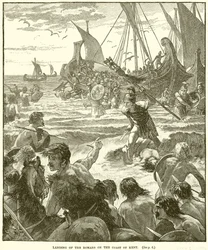 Débarquement des Romains sur la côte du Kent