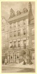 Dernière maison au coin de Bedford Square et Adeline Street, Londres