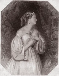 Lavinia, fille de Titus, fiancée de Bassianus (Titus Andronicus ou La Très Lamentable Tragédie Romaine de Titus Andronicus) dans - « Shakespeare