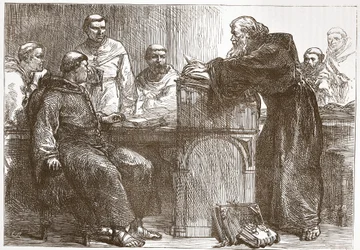 Lefèvre donnant une conférence à la Sorbonne, illustration de L
