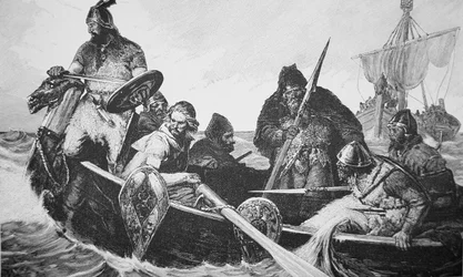 Leif Ericson découvre le rivage de Vinland le Bon, probablement Terre-Neuve