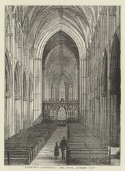 Cathédrale de Lichfield, la nef, vue vers l