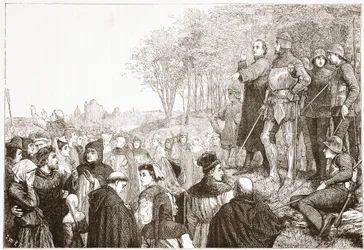 Lord Cobham à une prédication lollarde, illustration de L