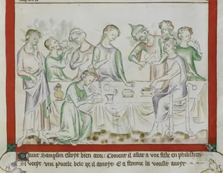 Rencontre de Samson et Dalila à une fête philistine (détail)