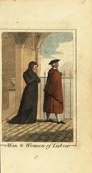 Homme et femme de Lisbonne, Portugal