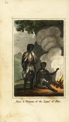 Homme et femme de la Terre de Feu ou Tierra del Fuego