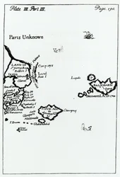 Carte tirée des « Voyages de Gulliver » de Jonathan Swift (1667-1745)