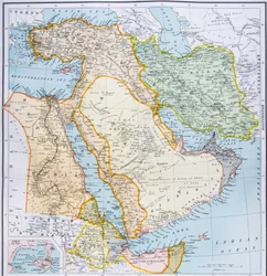 Carte de la Turquie, du Moyen-Orient, de la Corne de l