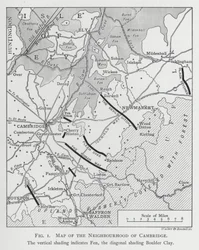 Carte des environs de Cambridge (gravure)