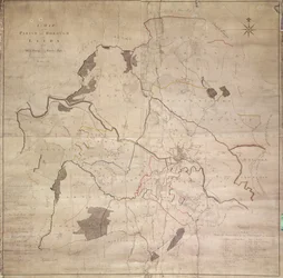 Carte de la paroisse ou du quartier de Leeds